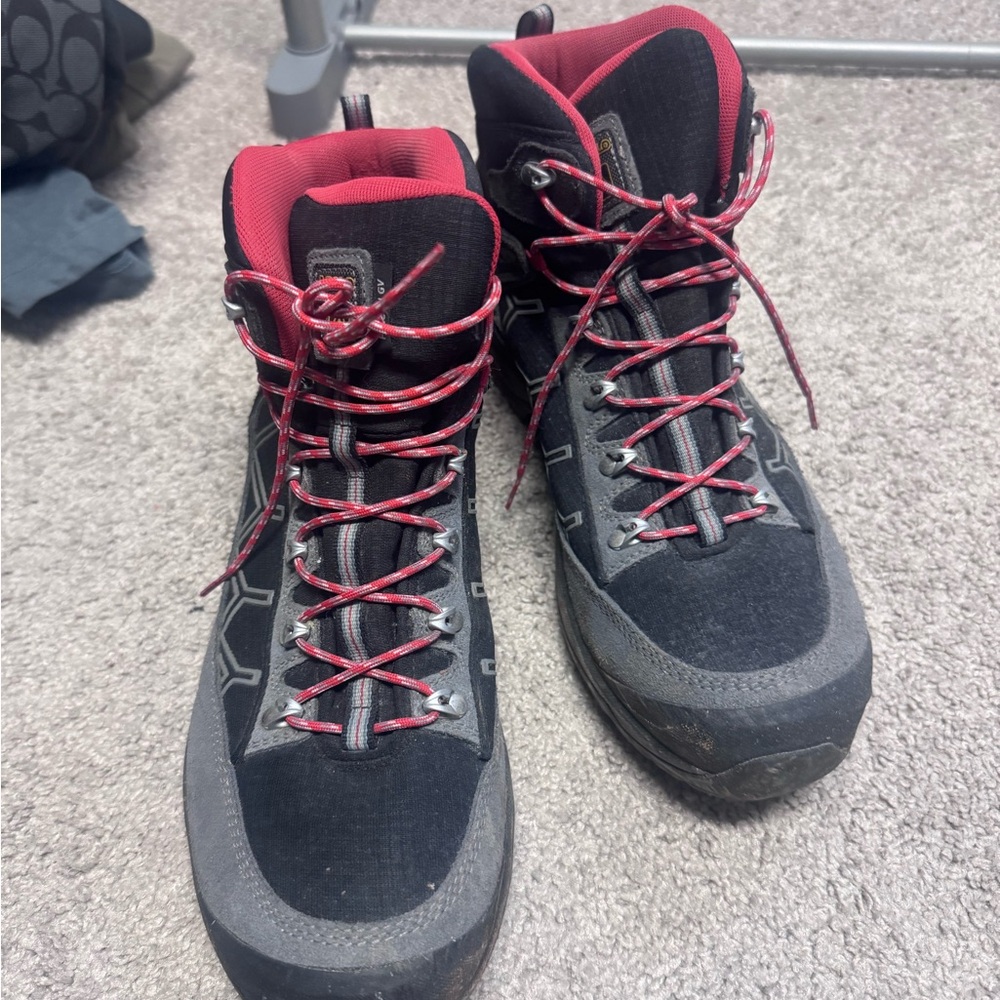 Asolo Falcon GV Black and Red Hiking Boots